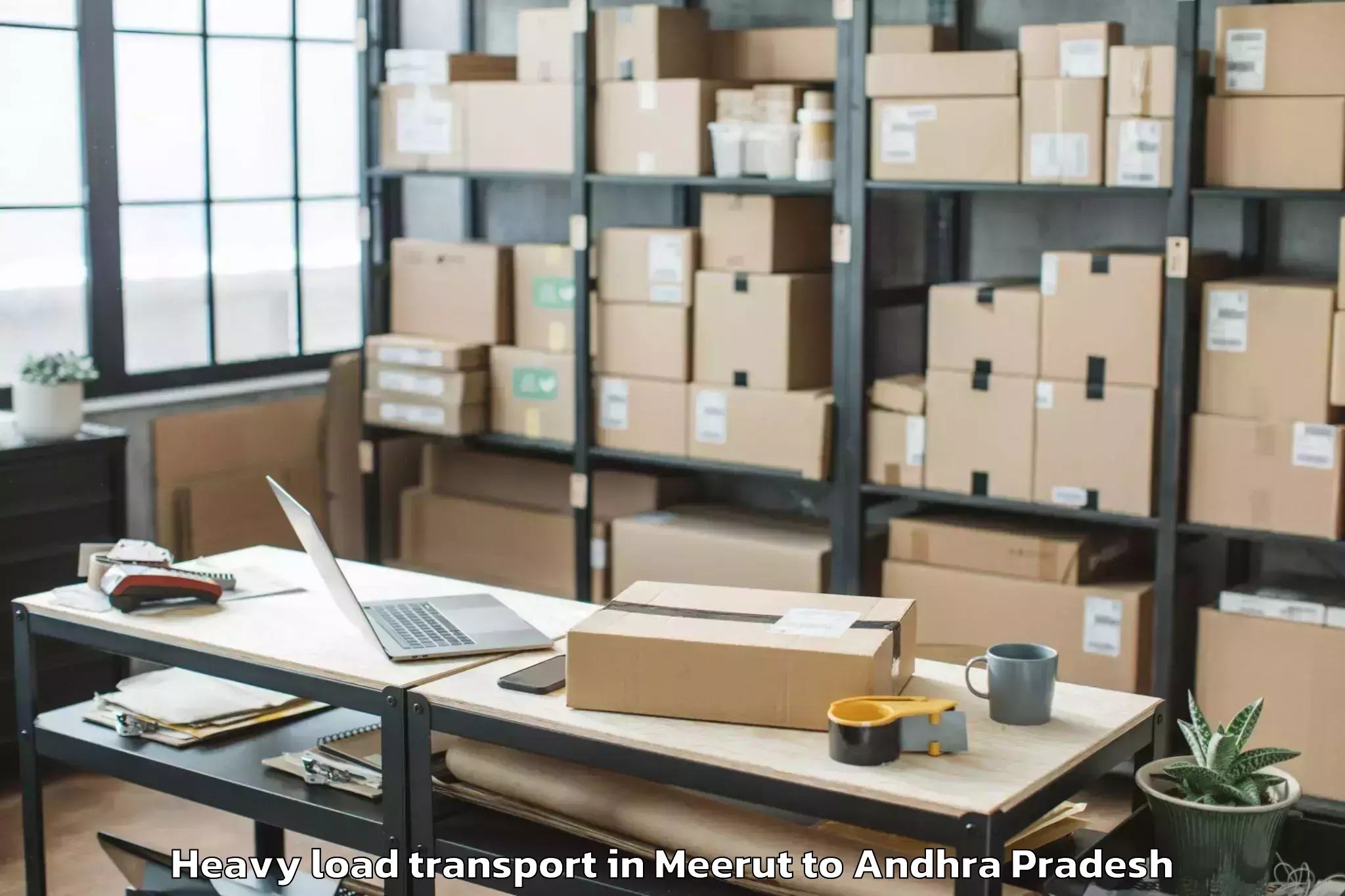 Affordable Meerut to Tadikonda Heavy Load Transport